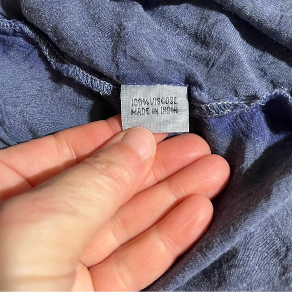 Scully Blue Floral Embroidered Blouse Bohemian Western 2X - Picture 8 of 10